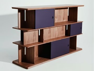 INTERSECTION - Open solid wood bookcase by La Manufacture - view 3